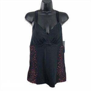 Swimsuits‎ For All Aquabelle Tankini Top Swim Black
